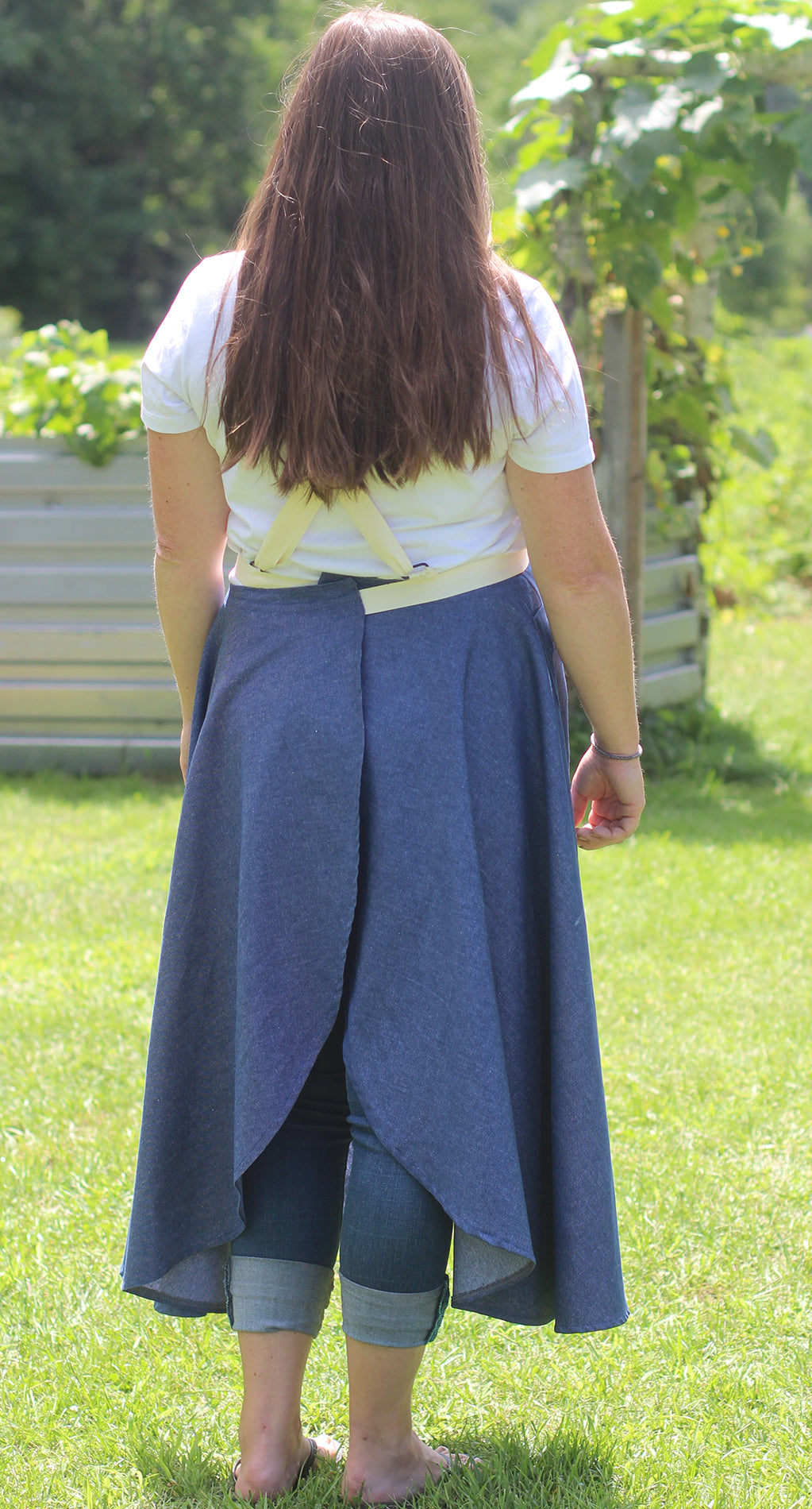 XS - 5X Long Bib Apron in Denim