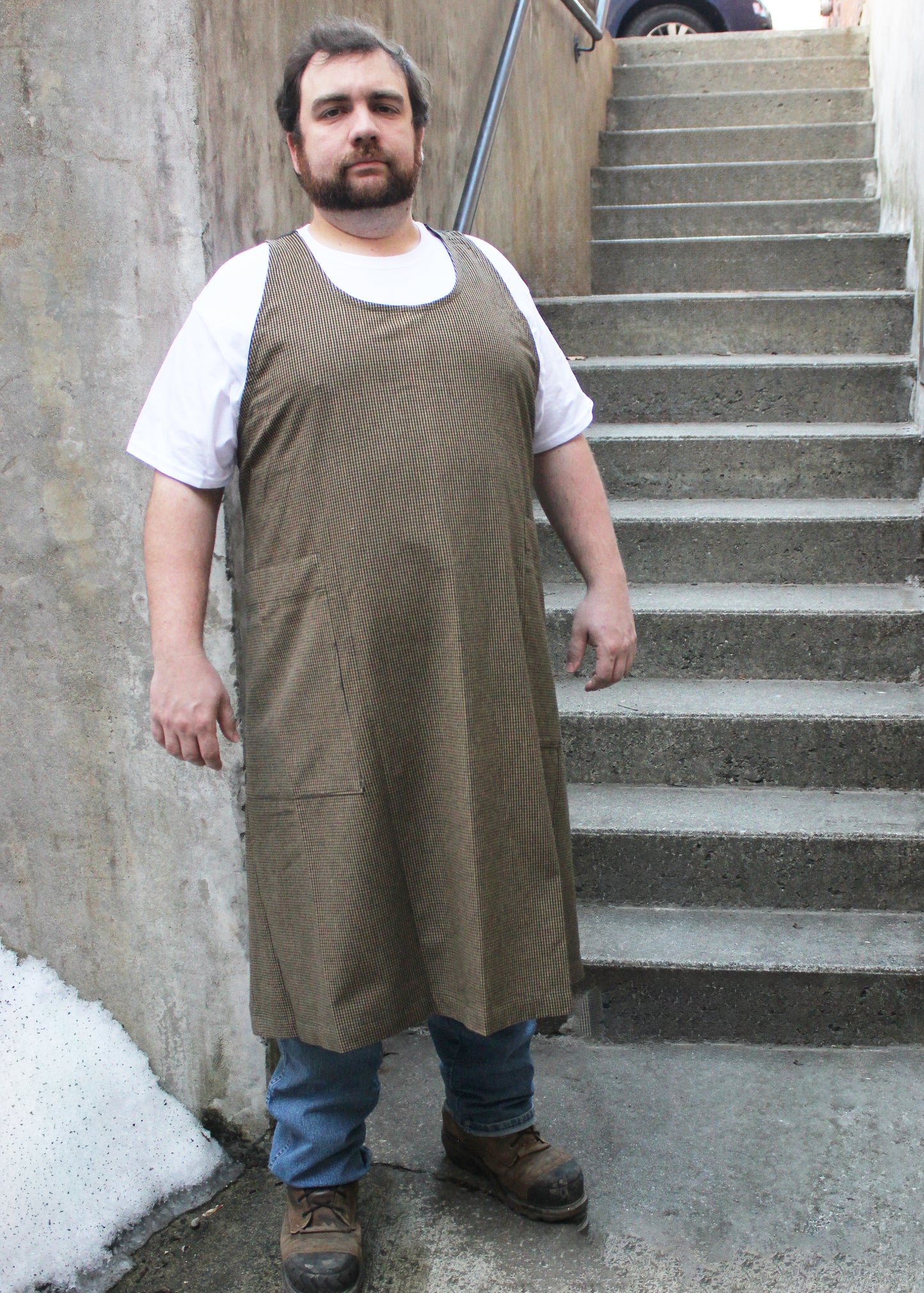 Chef Apron in Mini Check Homespun