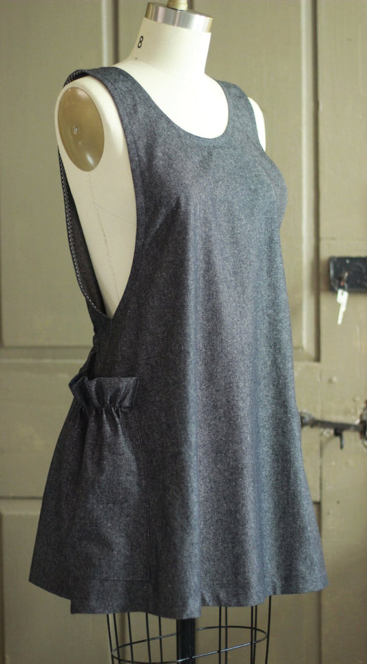 XL- Smock #3 in Navy Denim