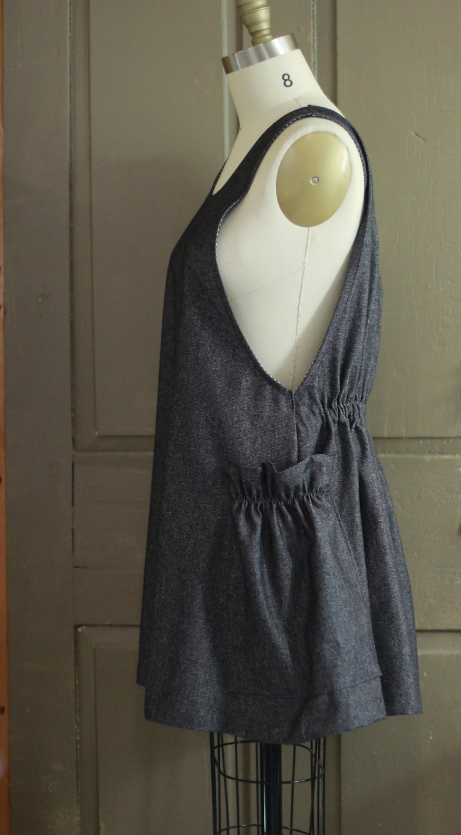 XL- Smock #3 in Navy Denim