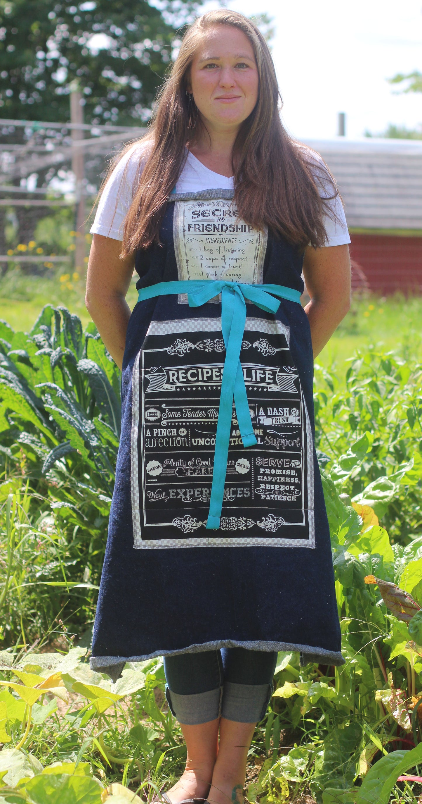 Apron #54 is an artistic expression offered in heavy weight denim by The Vermont Apron Company - Front View