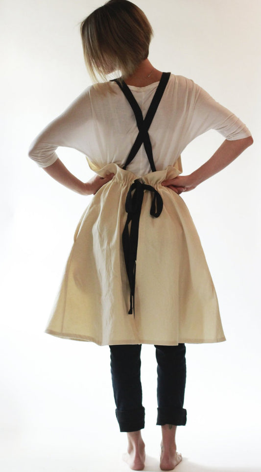 XS-5X A-Line Crossback Apron in Plain Canvas 